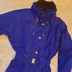 Marker Luxurious Powder Ski Snow Suit Womens Size 6 One Piece Insulated Blue